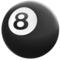 Pool 8 Ball emoji on Apple